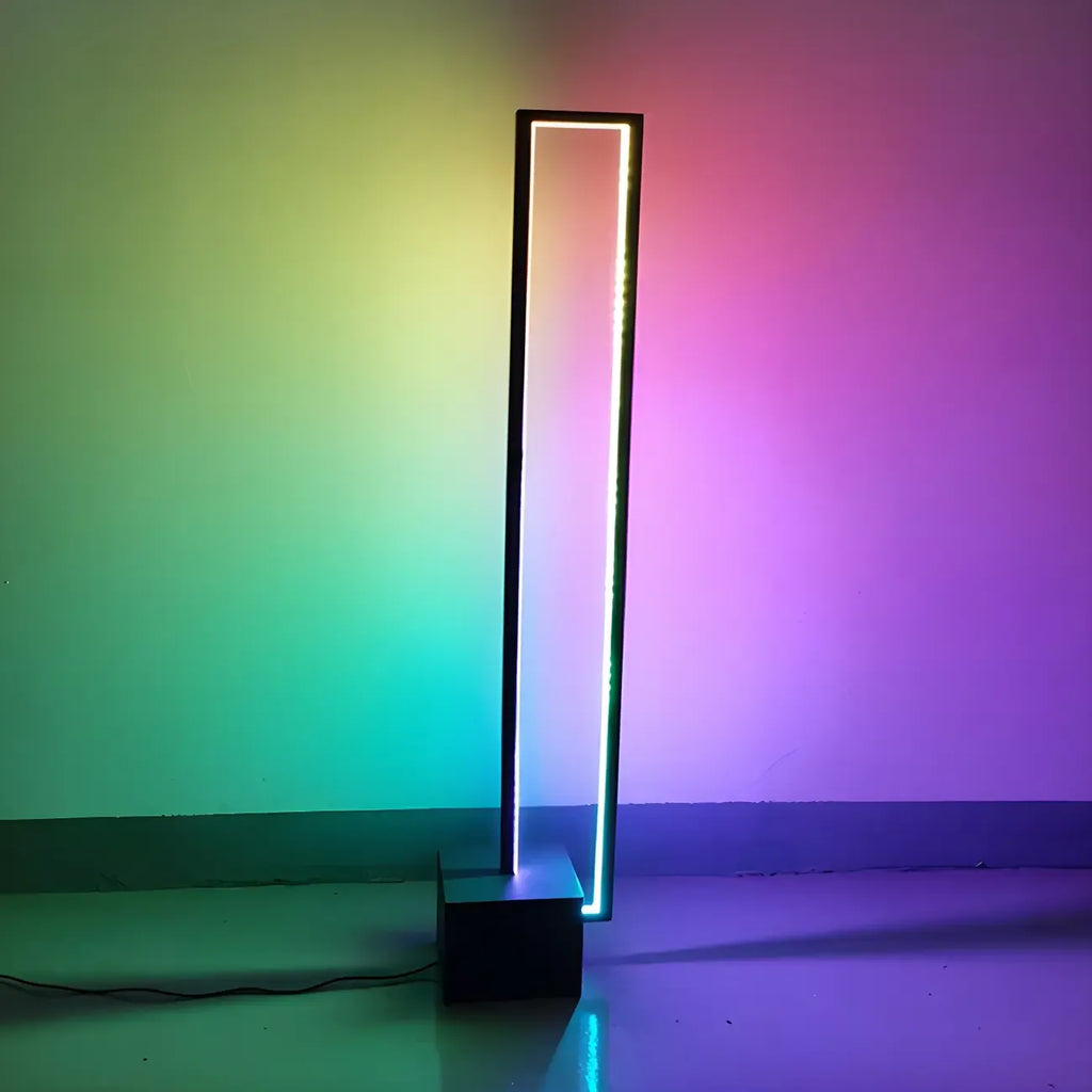 Rectangle LED Floor Lamp with RGB Dimming for Living Room