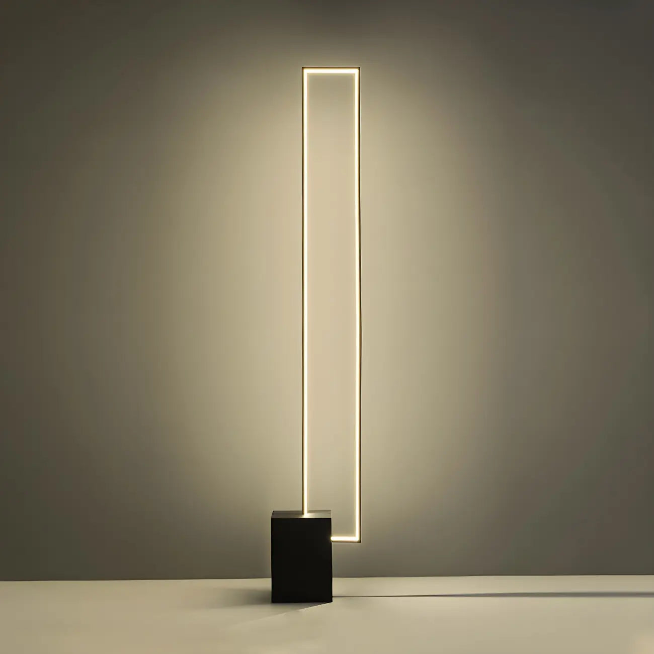 Rectangle LED Floor Lamp with RGB Dimming for Living Room