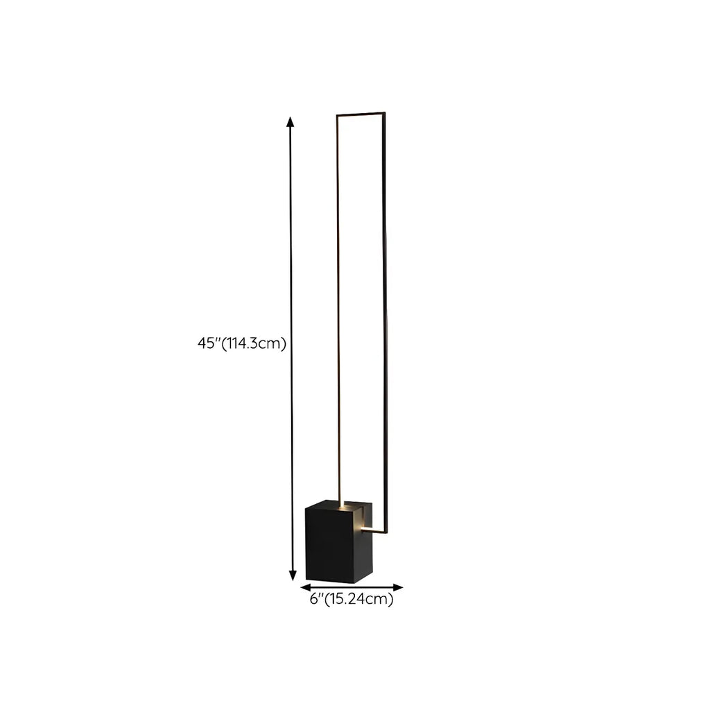 Rectangle LED Floor Lamp with RGB Dimming for Living Room