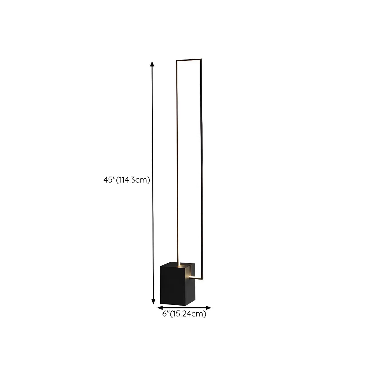 Rectangle LED Floor Lamp with RGB Dimming for Living Room