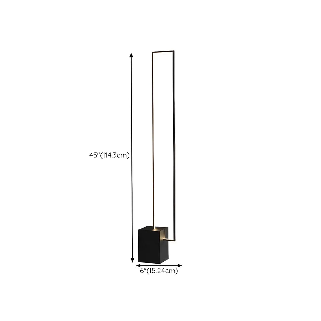 Rectangle LED Floor Lamp with RGB Dimming for Living Room