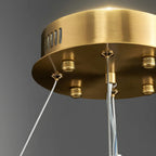 Glamorous Gold Round Crystal LED Chandelier for Living Room