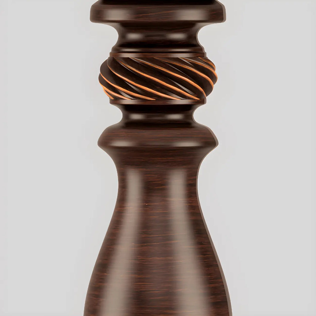 Traditional Brown Resin LED Table Lamp for Bedside Lighting