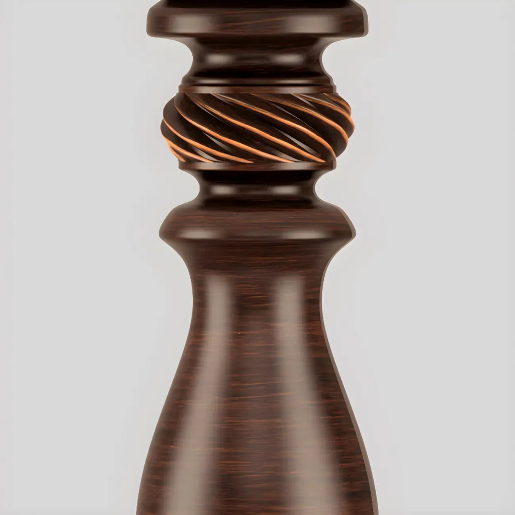 Traditional Brown Resin LED Table Lamp for Bedside Lighting