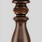 Traditional Brown Resin LED Table Lamp for Bedside Lighting