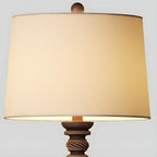 Traditional Brown Resin LED Table Lamp for Bedside Lighting
