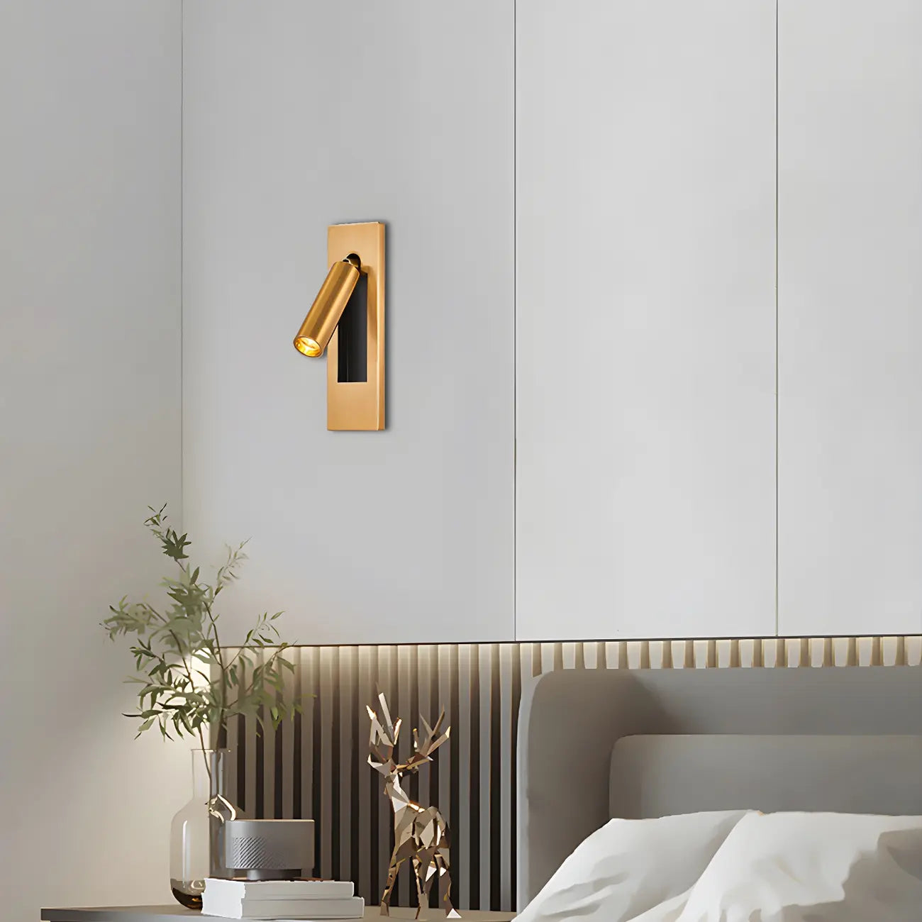 Modern Metal LED Wall Light with Switch for Bedroom Reading