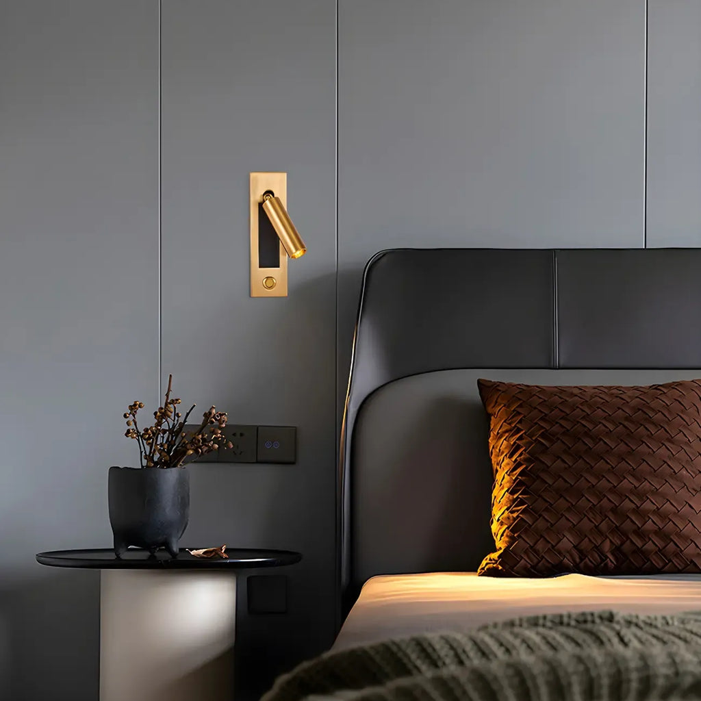 Modern Metal LED Wall Light with Switch for Bedroom Reading