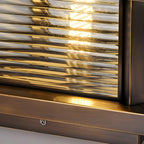 Modern Metal Glass Square Wired Post Cap Light