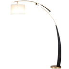Arm Adjustable Arc Floor Lamp with Drum Shade for Living Room