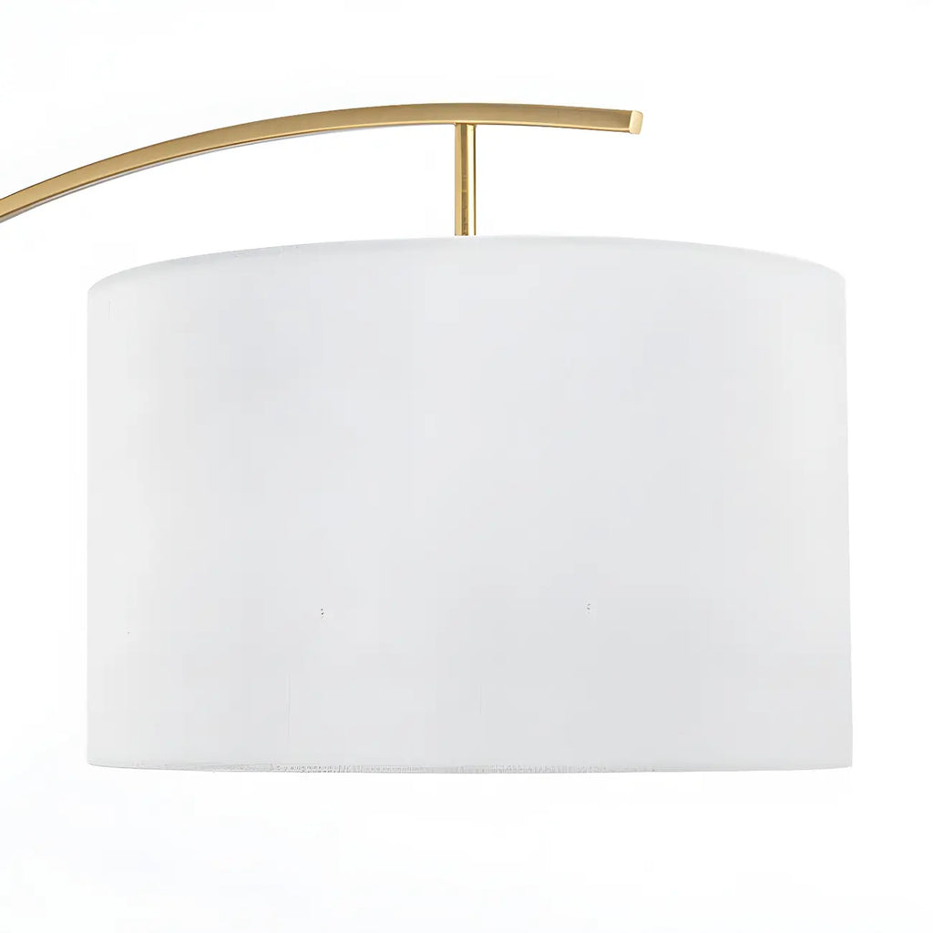 Arm Adjustable Arc Floor Lamp with Drum Shade for Living Room