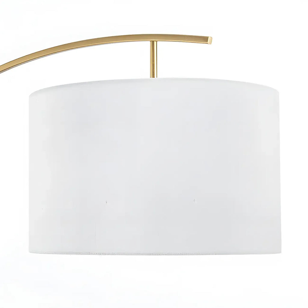 Arm Adjustable Arc Floor Lamp with Drum Shade for Living Room