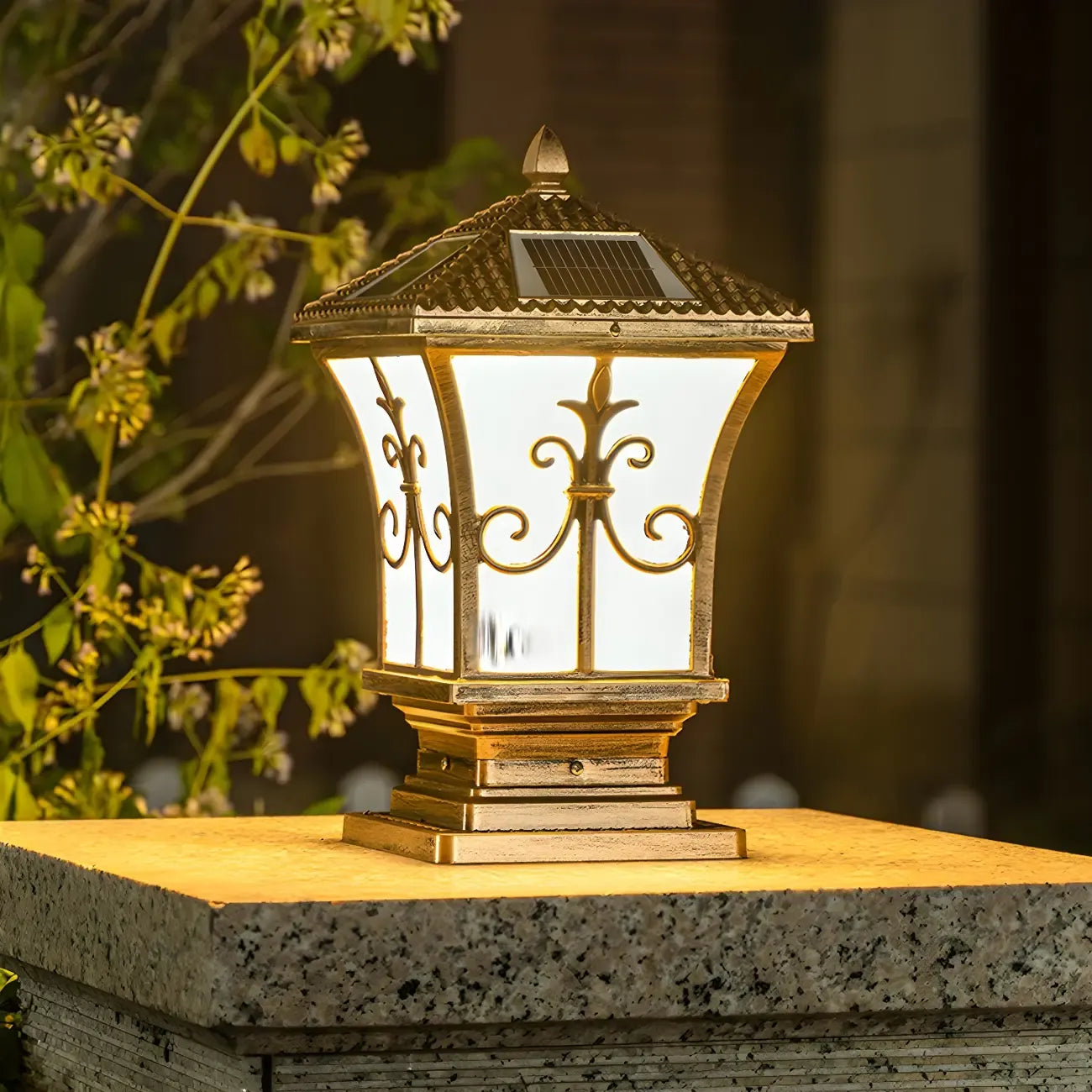 Vintage Bronze Solar Outdoor Post Lights