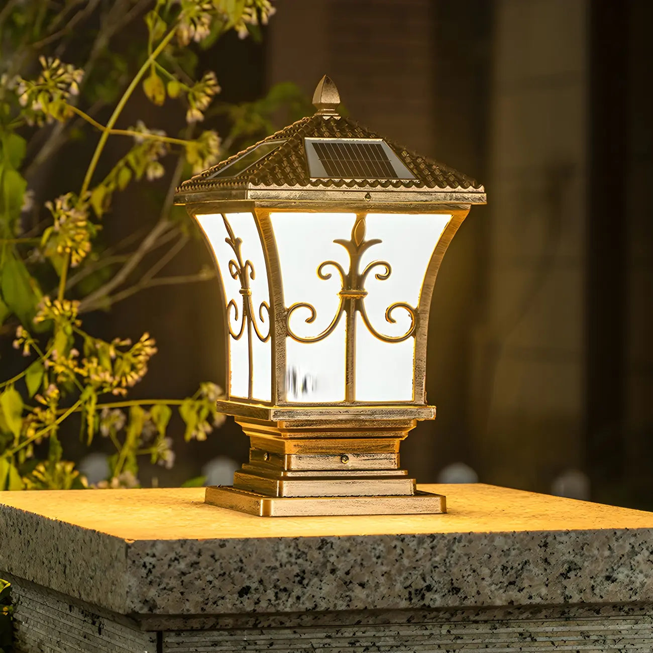 Vintage Bronze Solar Outdoor Post Lights