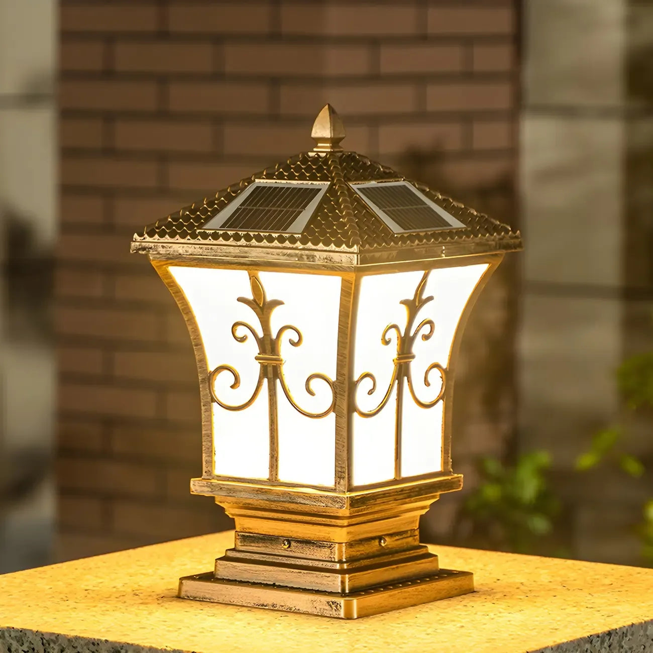 Vintage Bronze Solar Outdoor Post Lights