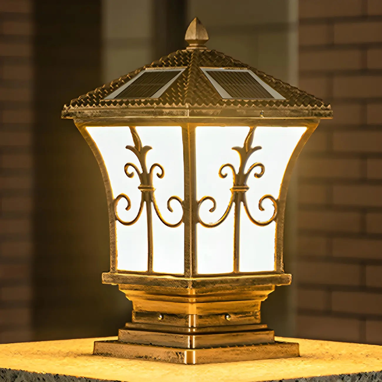 Vintage Bronze Solar Outdoor Post Lights