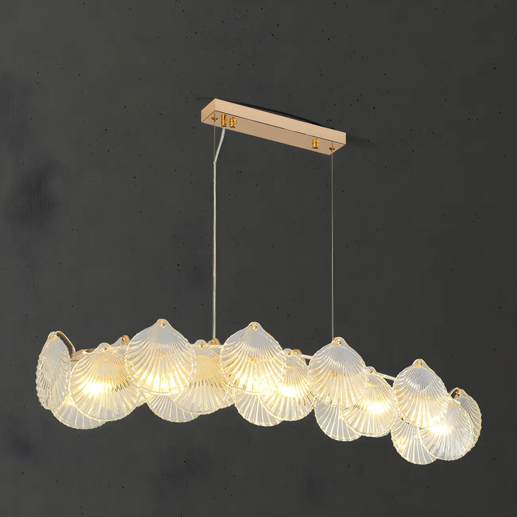 Modern Gold Shell Chandelier for Living Room