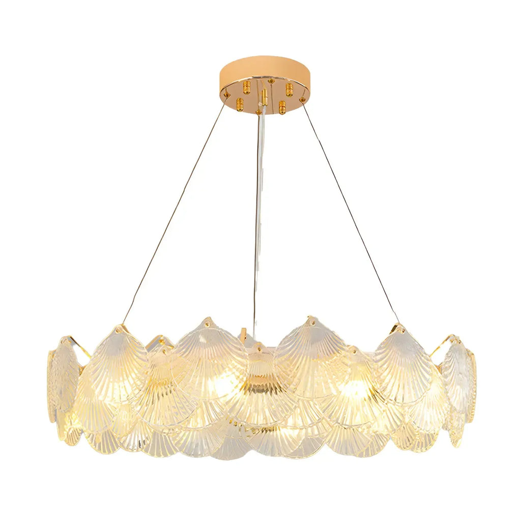Modern Gold Shell Chandelier for Living Room
