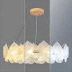 Modern Gold Shell Chandelier for Living Room