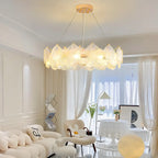 Modern Gold Shell Chandelier for Living Room