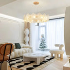 Modern Gold Shell Chandelier for Living Room