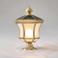 Classic Brass Curved Solar Outdoor Post Lights