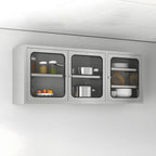 Elegant Stainless Steel Wall-Mounted Display Cabinet