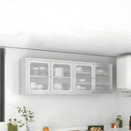 Elegant Stainless Steel Wall-Mounted Display Cabinet