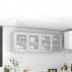 Elegant Stainless Steel Wall-Mounted Display Cabinet