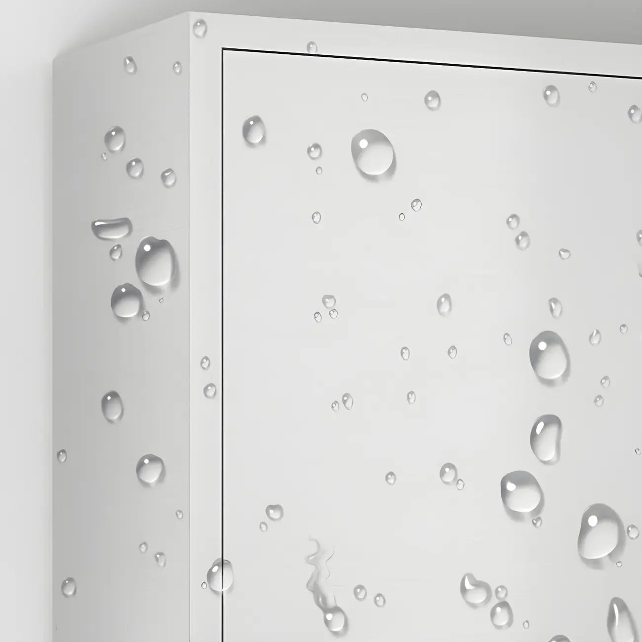 Elegant Stainless Steel Wall-Mounted Display Cabinet