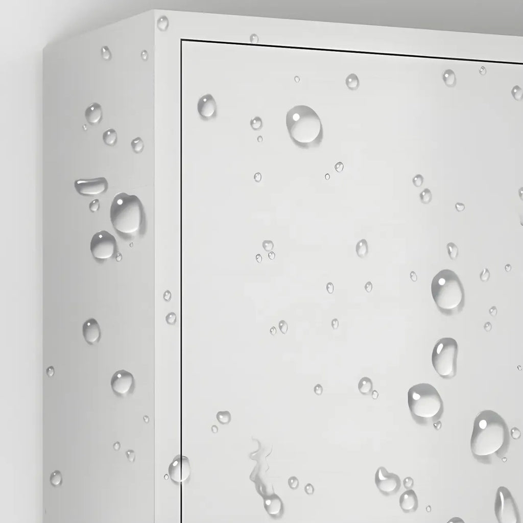 Elegant Stainless Steel Wall-Mounted Display Cabinet