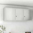 Elegant Stainless Steel Wall-Mounted Display Cabinet