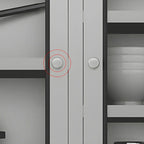 Elegant Stainless Steel Wall-Mounted Display Cabinet