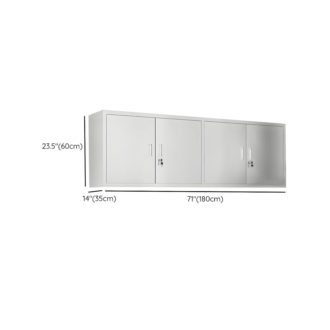 Elegant Stainless Steel Wall-Mounted Display Cabinet