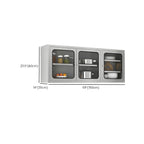 Elegant Stainless Steel Wall-Mounted Display Cabinet