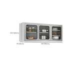 Elegant Stainless Steel Wall-Mounted Display Cabinet