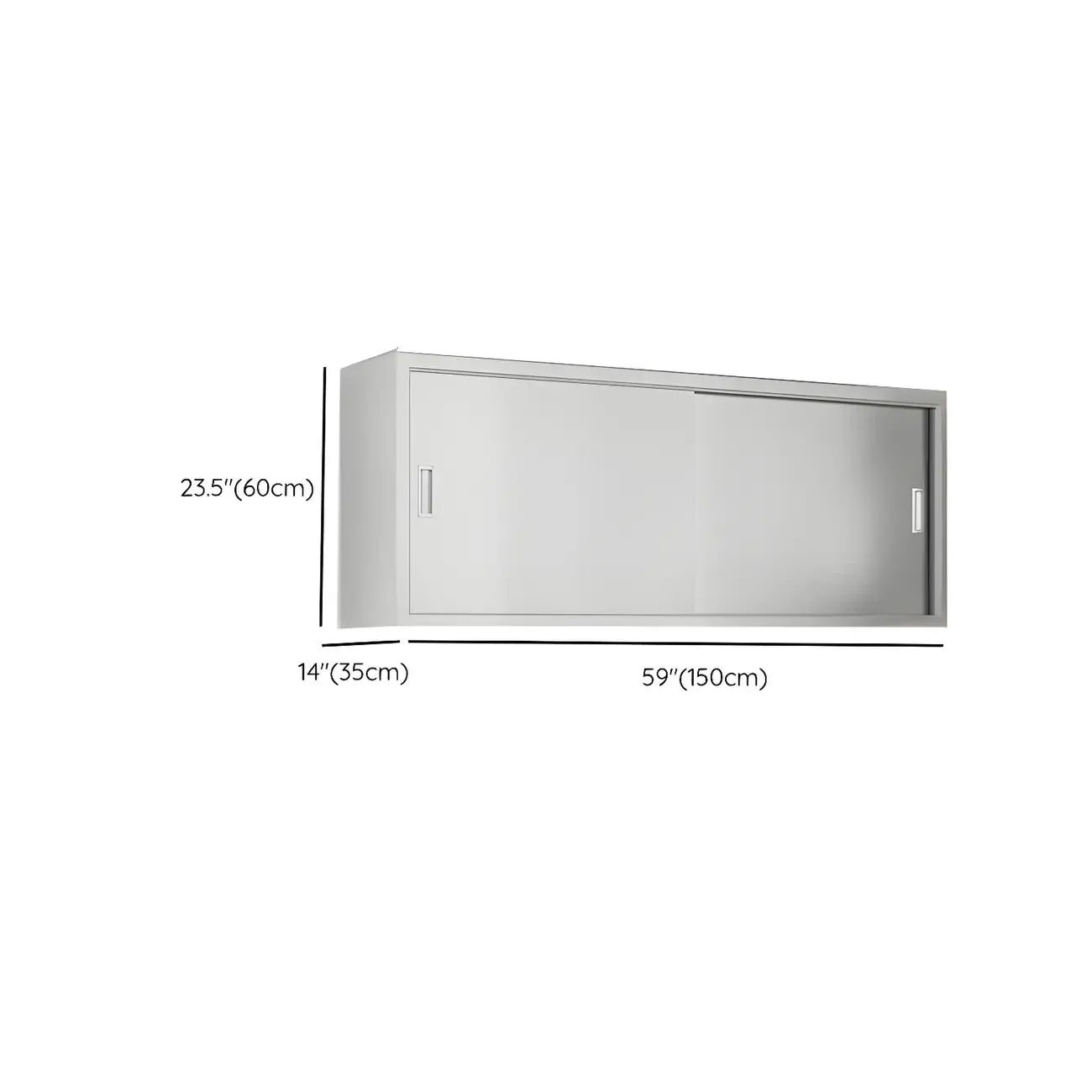 Elegant Stainless Steel Wall-Mounted Display Cabinet