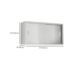 Elegant Stainless Steel Wall-Mounted Display Cabinet