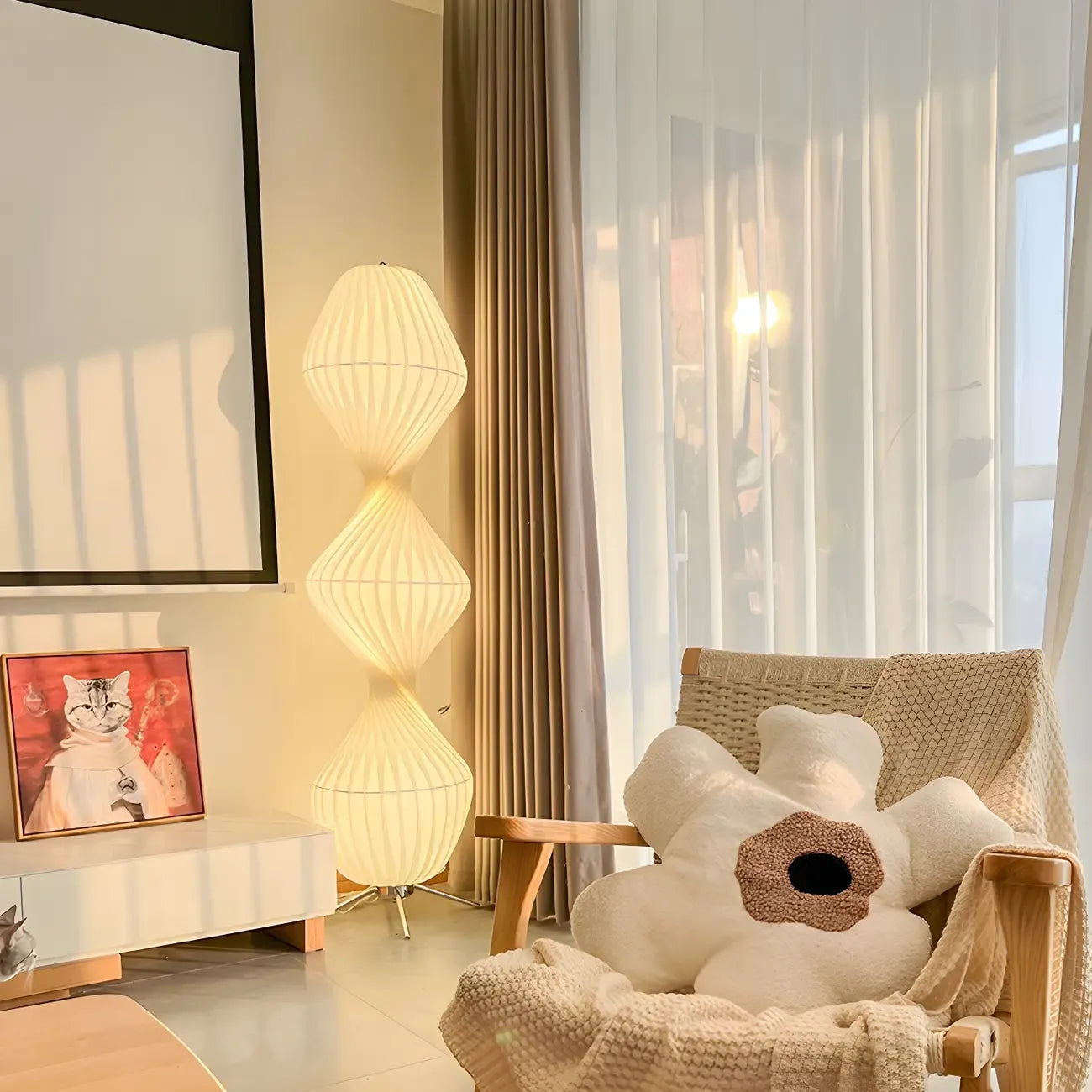 Unique Standing LED Floor Lamp for Living Room Decor