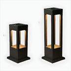 Solar Black Metal Bracket LED Outdoor Post Lights
