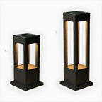 Solar Black Metal Bracket LED Outdoor Post Lights