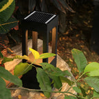 Solar Black Metal Bracket LED Outdoor Post Lights