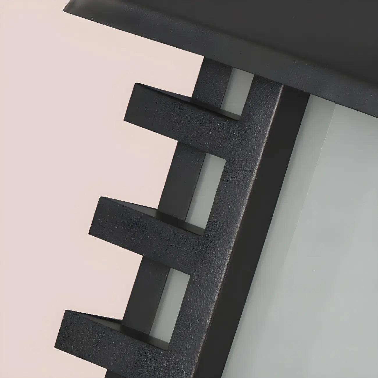 Black Metal Lantern-Shape Solar Outdoor Post Lights