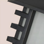 Black Metal Lantern-Shape Solar Outdoor Post Lights