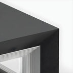 Black Metal Clear Glass Ambient Cubic Post Cap Light