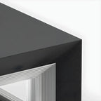 Black Metal Clear Glass Ambient Cubic Post Cap Light