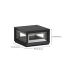 Black Metal Clear Glass Ambient Cubic Post Cap Light