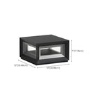 Black Metal Clear Glass Ambient Cubic Post Cap Light