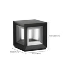 Black Metal Clear Glass Ambient Cubic Post Cap Light