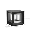 Black Metal Clear Glass Ambient Cubic Post Cap Light